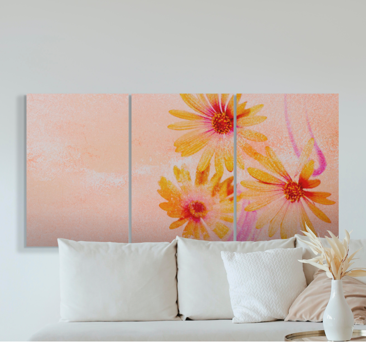 Flowers canvas sunlit floral touch - TenStickers