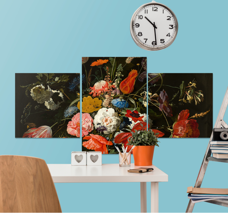 Flowers canvas vibrant blossom arrangement - TenStickers