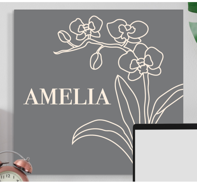 Flowers canvas with chic floral design - TenStickers