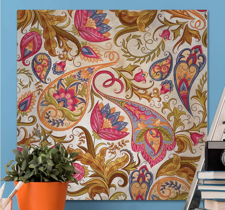 Flowers canvas with detailed floral designs - TenStickers