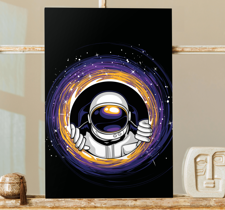 Framed gaming wall art astronaut embrace portal - TenStickers