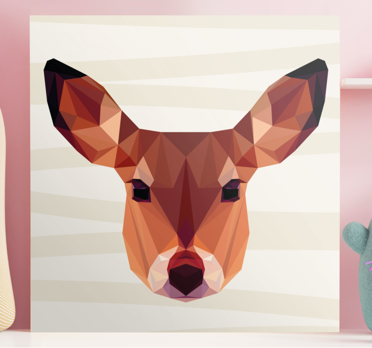 Geometric-animals reindeer animal canvas prints - TenStickers