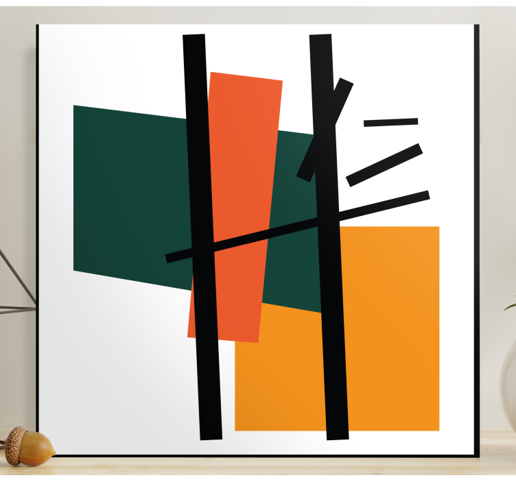 Geometric canvas abstract shapes design - TenStickers