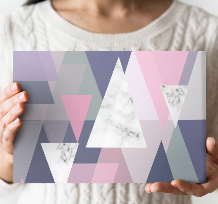Geometric canvas abstract triangular designs - TenStickers