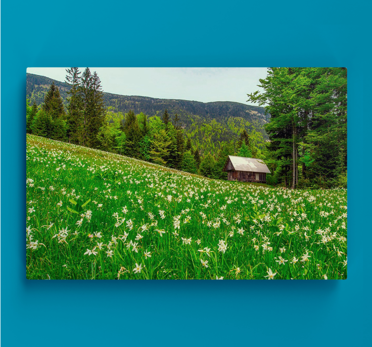 Landscape canvas charming countryside cabin - TenStickers