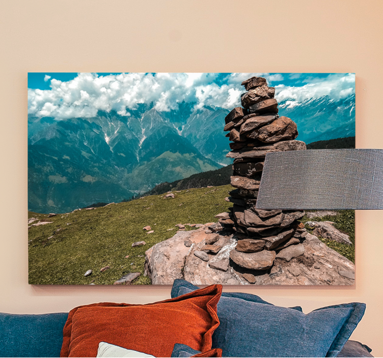 Landscape canvas stone stack formation - TenStickers