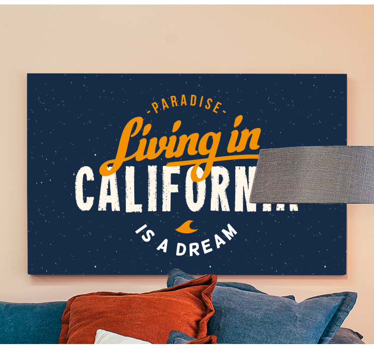 Living in California design canvas pictures - TenStickers