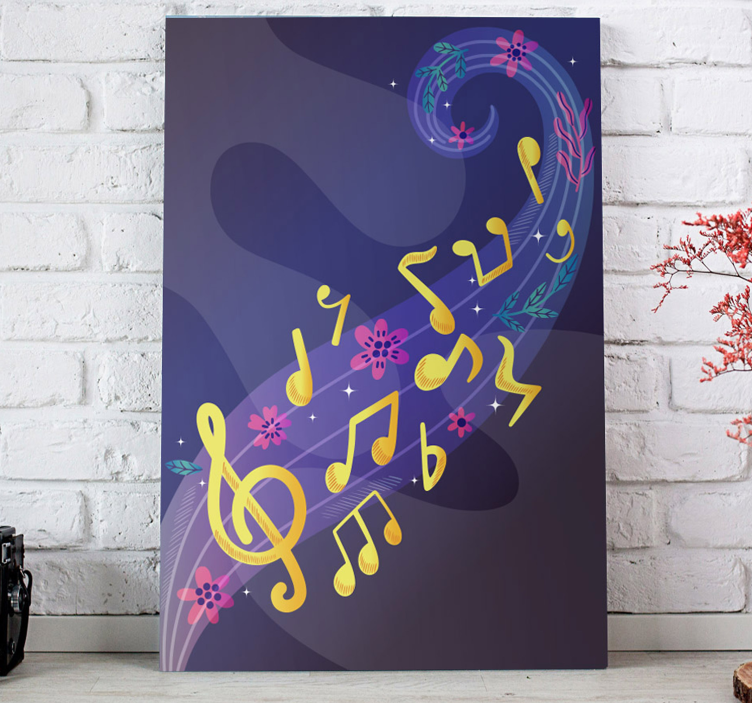 Melodic Flourish music canvas art - TenStickers