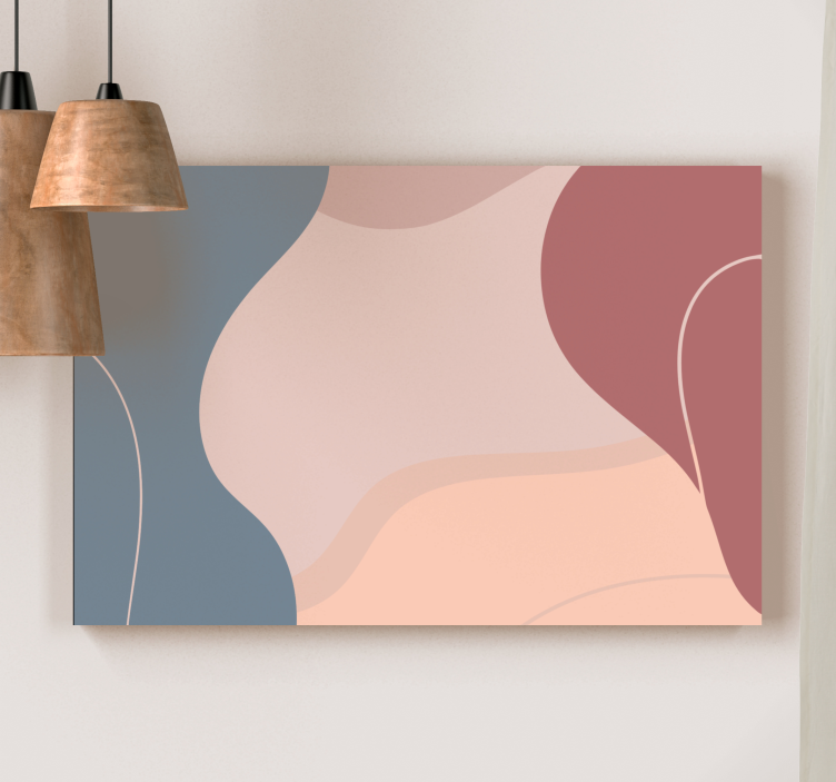 Modern canvas art in organic shapes harmony - TenStickers