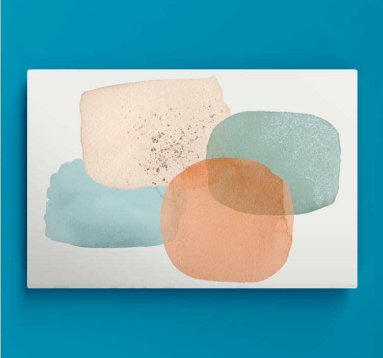Modern canvas art soft shapes arrangement - TenStickers