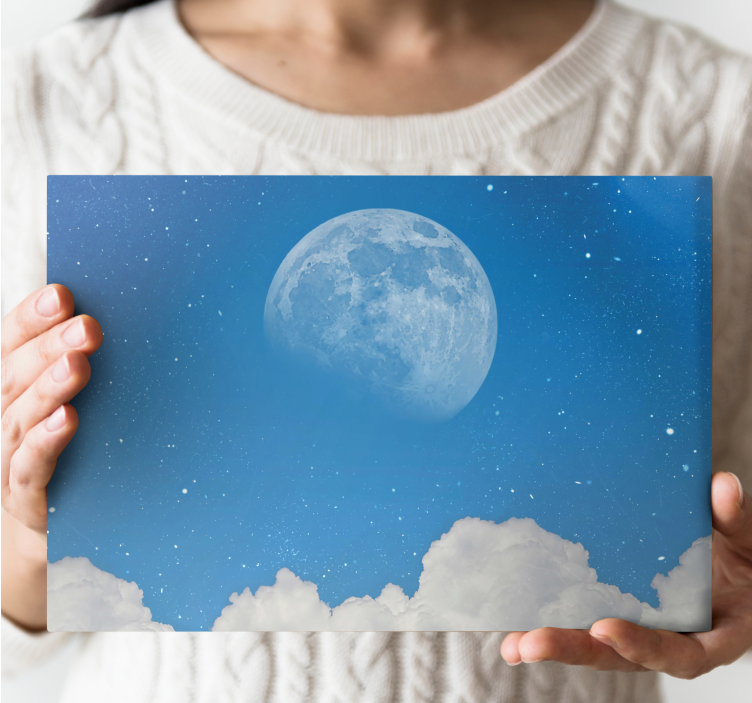 Moon In Sky landscape canvas - TenStickers