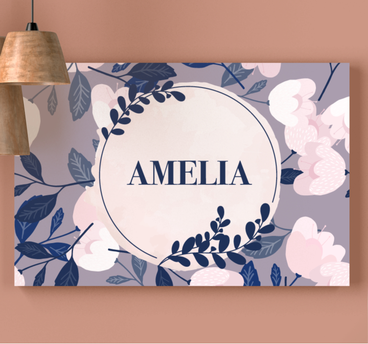 Pastel color hand painted flowers canvas - TenStickers