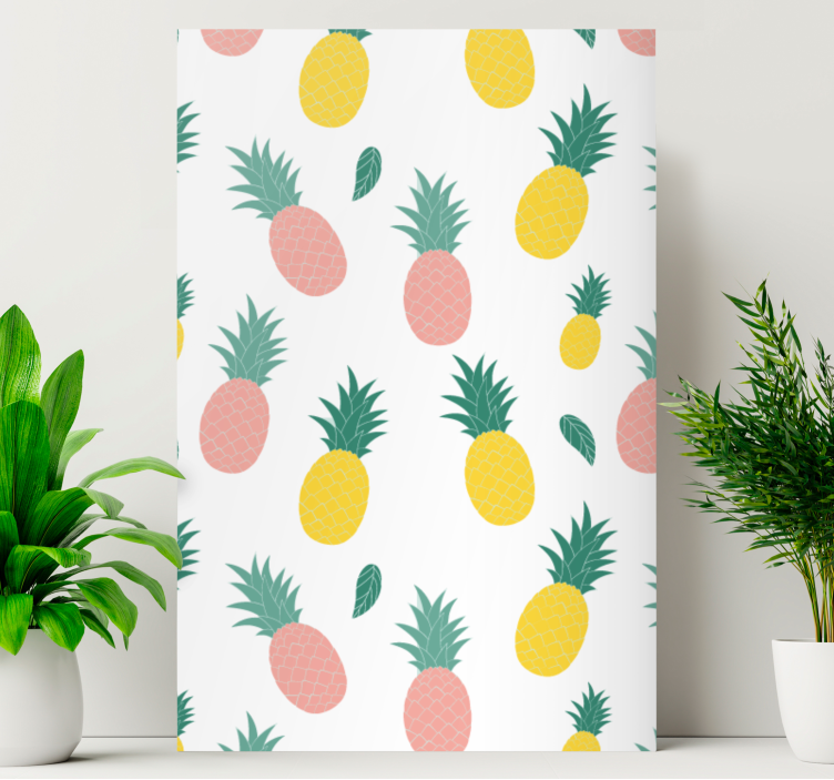 Pineapple fruit design Kitchen wall print - TenStickers