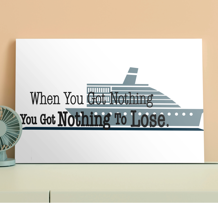 Quote canvas: inspirational nautical saying - TenStickers