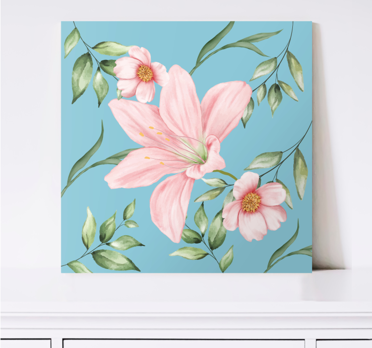 Romantic vintage decor flower canvas - TenStickers