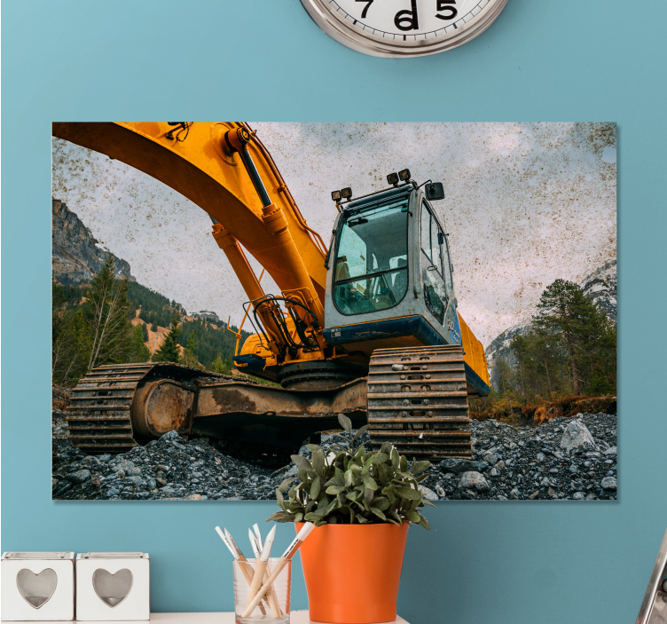 Sports canvas art in construction machinery excellence - TenStickers