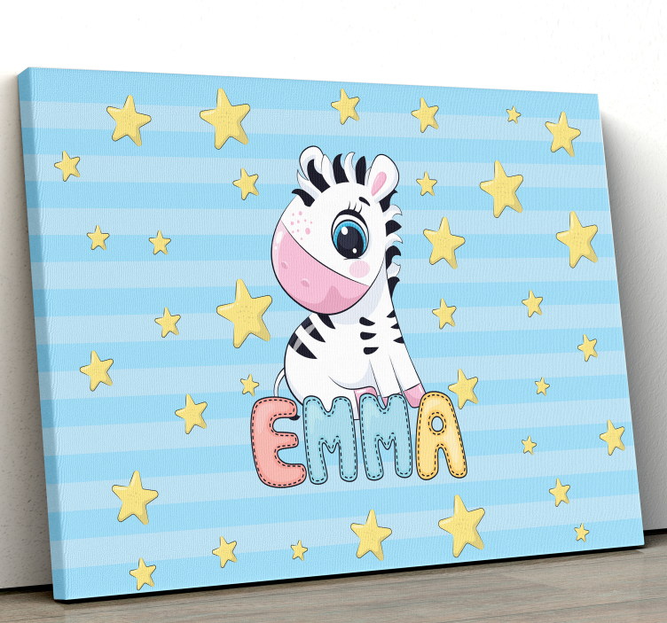 Stag canvas adorable zebra sculpture - TenStickers