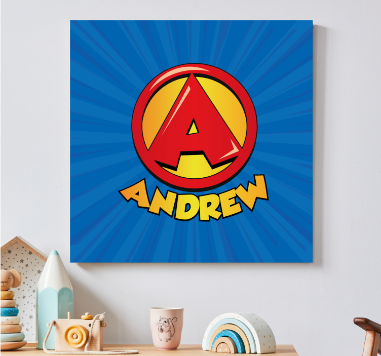 Super initial letter nursery canvas - TenStickers