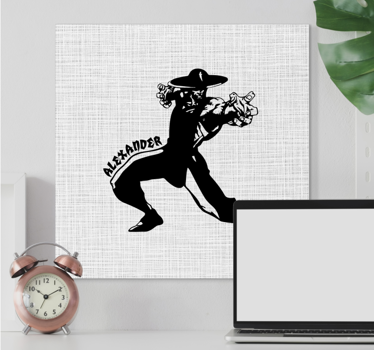 Superhero canvas art dynamic hero stance - TenStickers