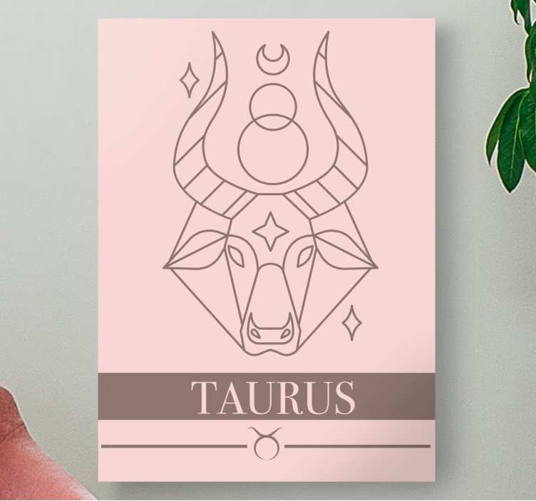 Superhero canvas art taurus zodiac symbol design - TenStickers
