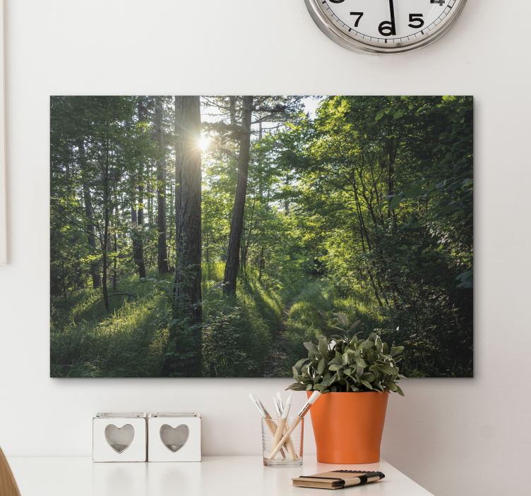 trees and green forest  Tree wall art canvas - TenStickers