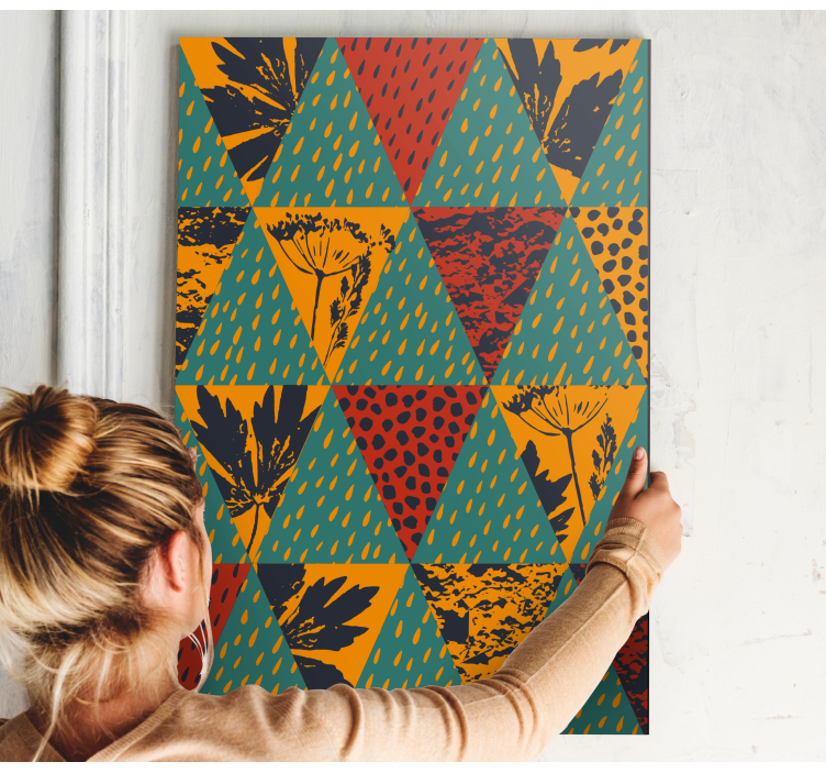 Triangle pattern geometric canvas - TenStickers