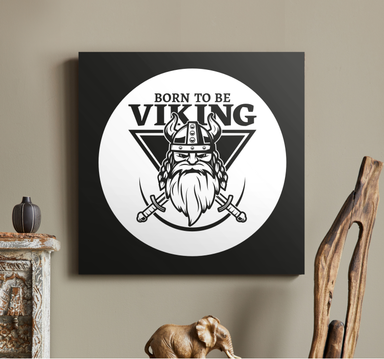 Viking Warrior Emblem canvas character - TenStickers
