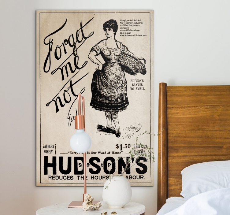 Vintage ad poster retro canvas - TenStickers
