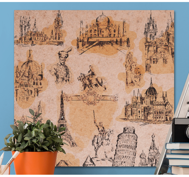Vintage landscape design canvas pictures - TenStickers