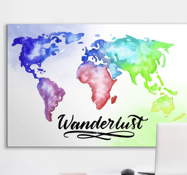 wanderlust Canvas wall art for Master Bedroom - TenStickers