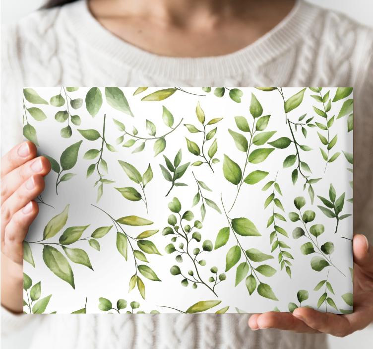 Watercolor Eucalyptus leaves canvas prints - TenStickers
