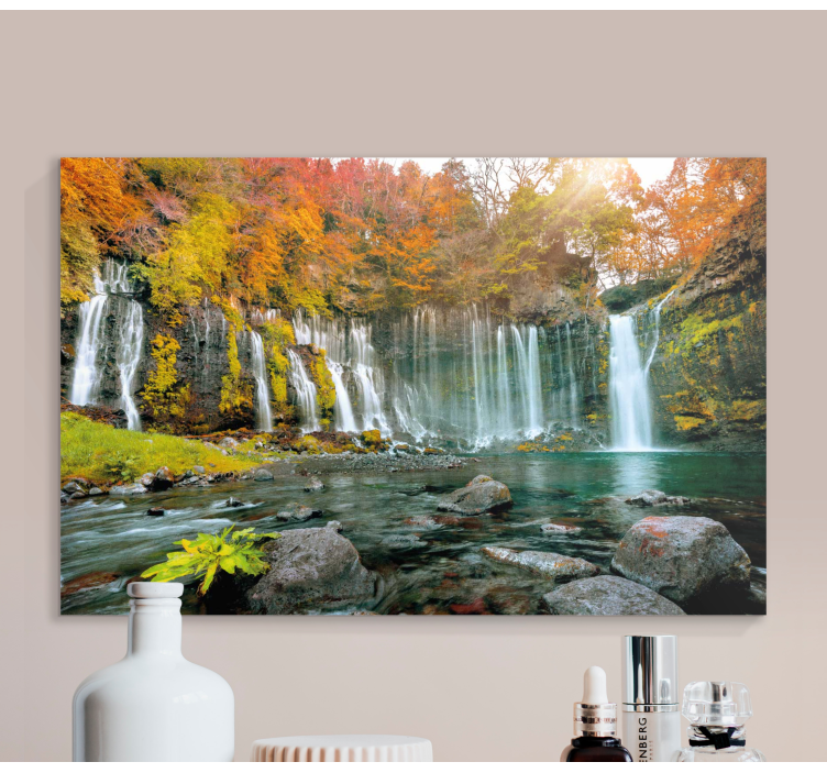 Waterfall for living room landscape canvas - TenStickers