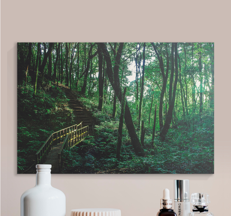 Woodland trail landscape canvas - TenStickers