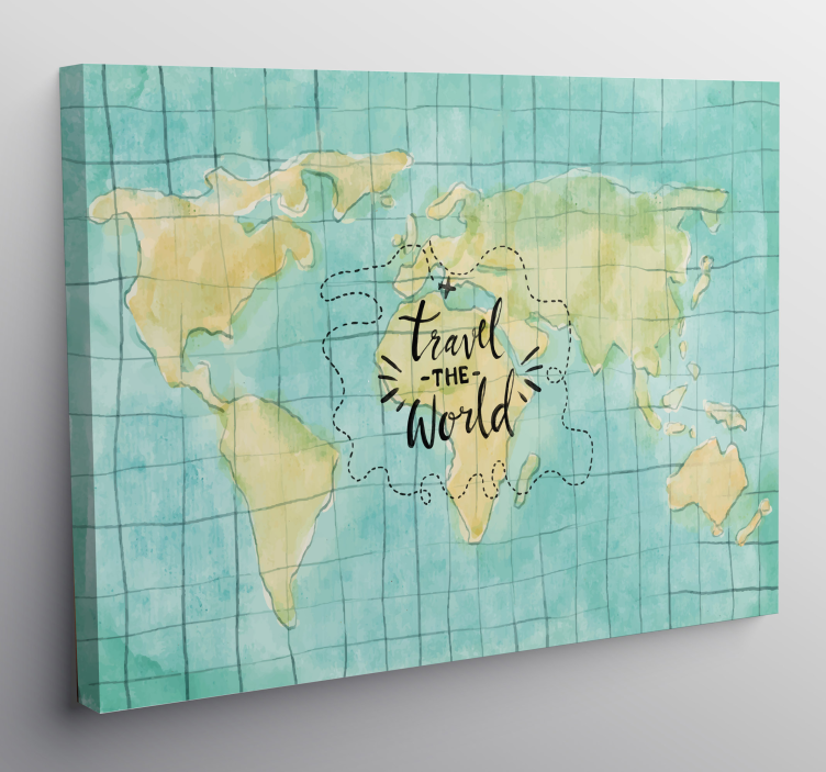 World map wall art explore the globe - TenStickers