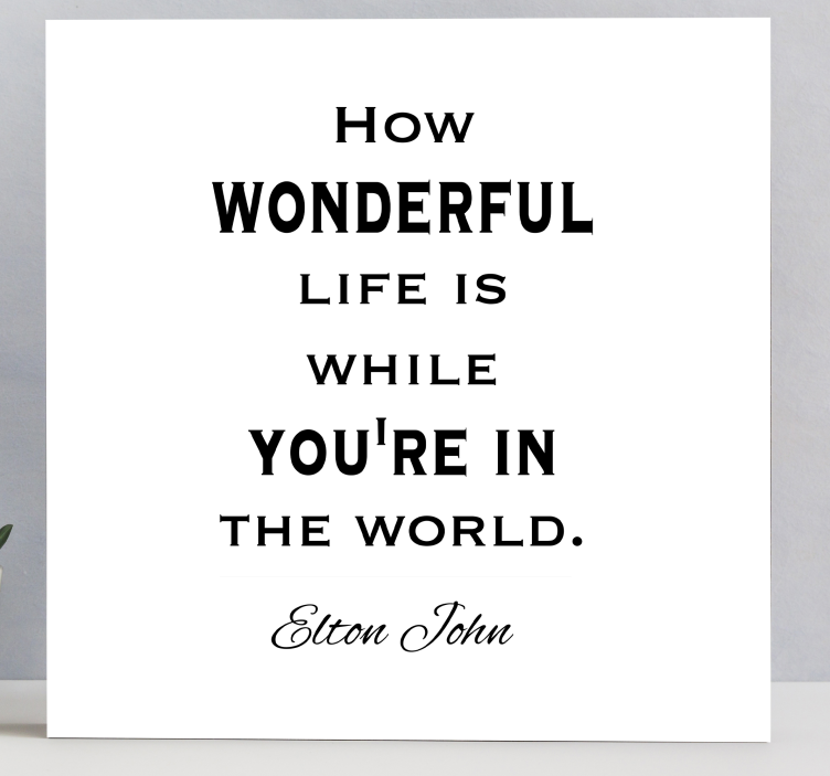 Your Song lyrics music canvas art - TenStickers