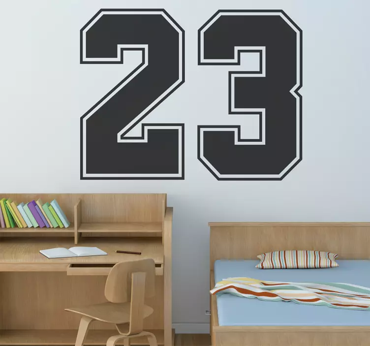 Jordan 23 Number Sticker - TenStickers
