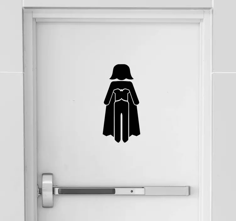Superhero Bathroom Door Stickers - TenStickers