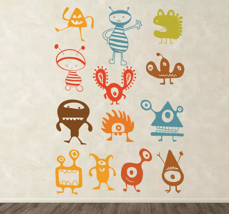 Kids Alien Gang Stickers - TenStickers