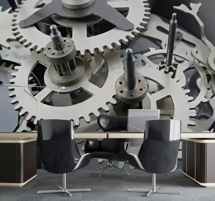 Clock Mechanism Wall Mural - TenStickers