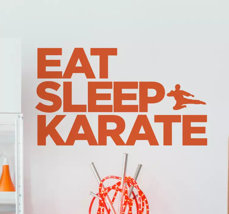Eat Sleep Karate Wall Sticker - TenStickers