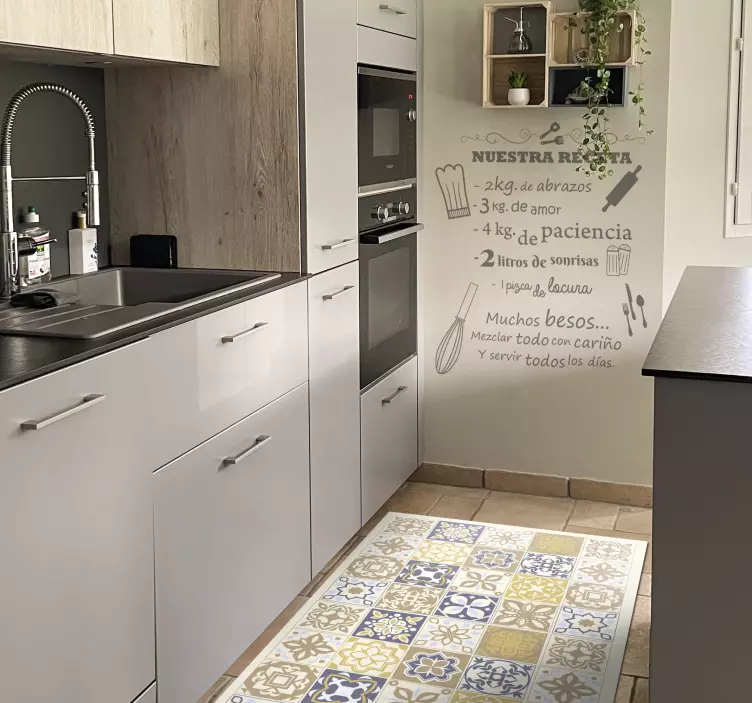 Vinilos para cocinas nuestra receta utensil sticker - TenStickers