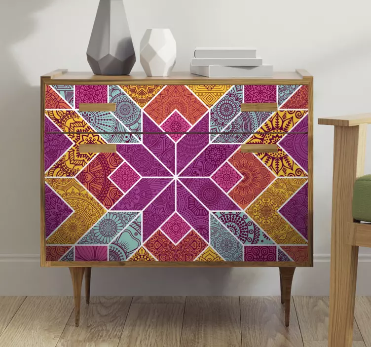 Paisley Mosaic  furniture sticker - TenStickers