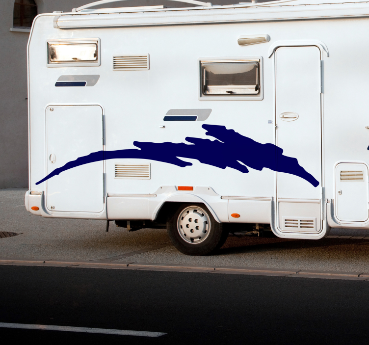 Decorative side caravan decoration wall sticker - TenStickers