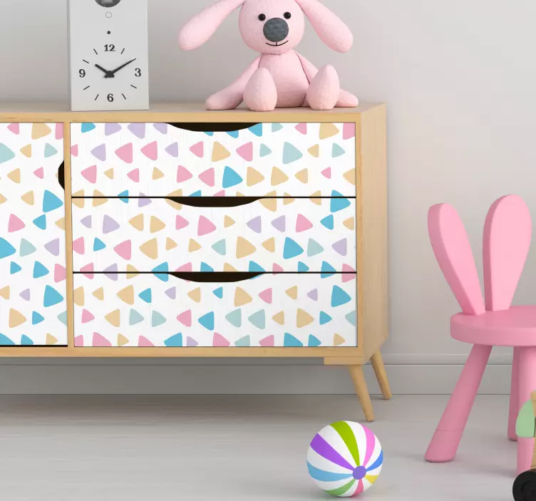 pastel childish pattern furniture decal - TenStickers