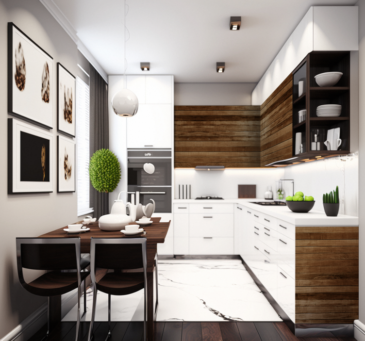 Wood planks furniture decal  3600 - TenStickers