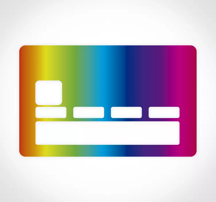 Rainbow design credit card sticker - TenStickers