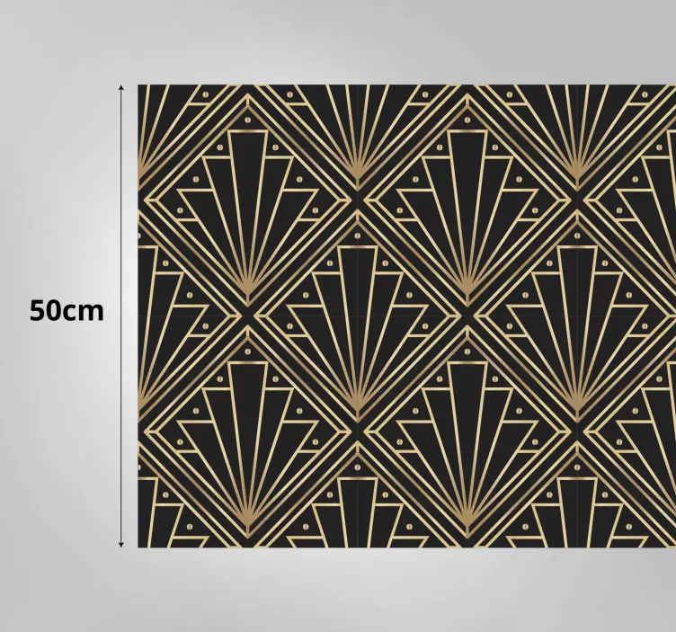 Golden and black squared pattern furniture sticker - TenStickers