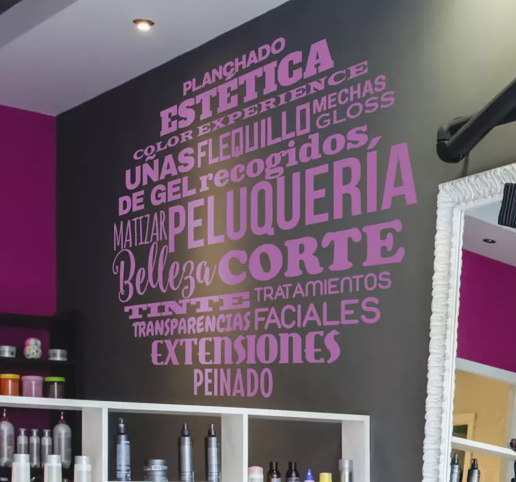 hairdressing beauty wall sticker - TenStickers