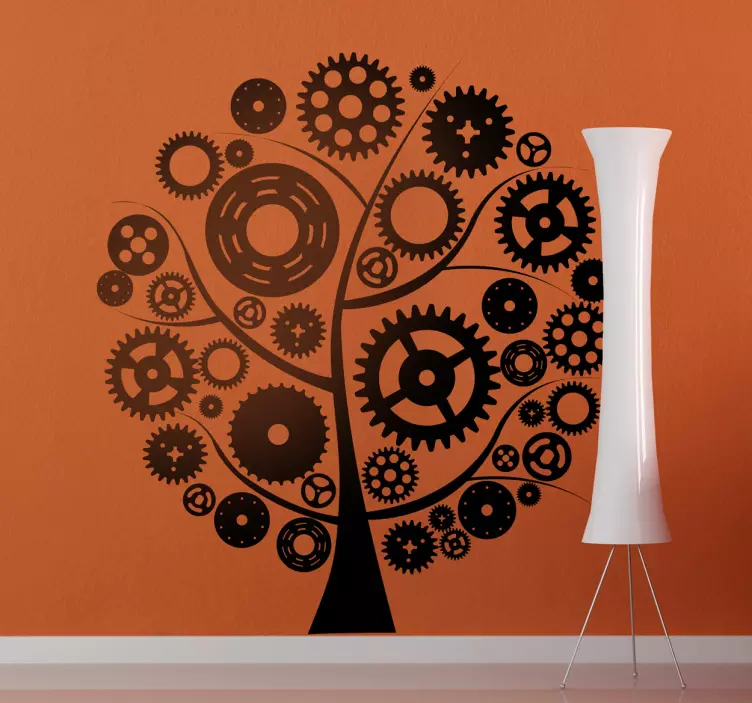 Mechanical Tree Wall Sticker - TenStickers