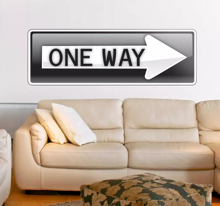 One Way Decorative Sticker - TenStickers